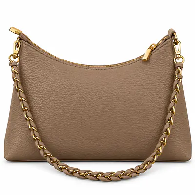 Dior Pebbled Leather Small Hobo Bag with Braided Chain Strap secondary image