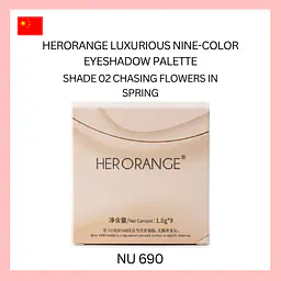 Herorange Luxurious Nine-Color Eyeshadow Palette - Color: #2 Chasing Flower In Spring