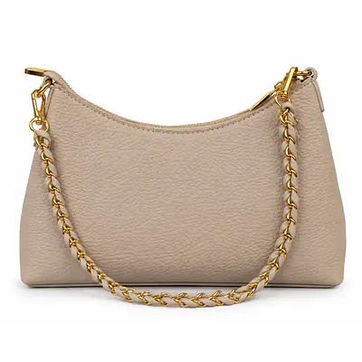 Dior Pebbled Leather Small Hobo Bag with Braided Chain Strap secondary image