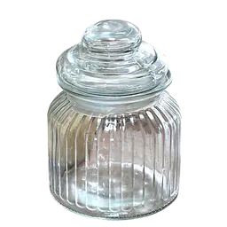Vintage Ribbed Candy Jar. - Master