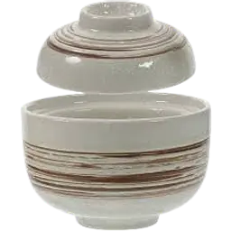Traditional Japanese-Style Lidded Ceramic Miso Soup Bowl - Master