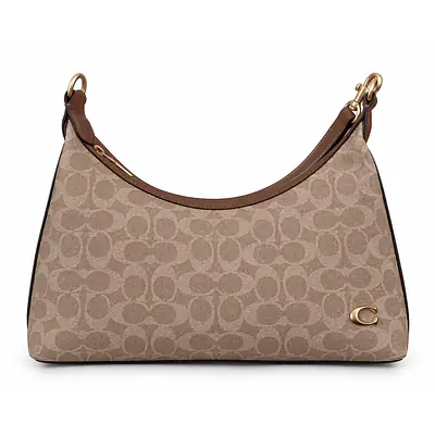 Coach Signature Canvas Curved Shoulder Bag primary image