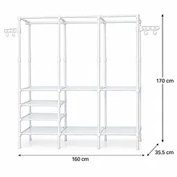 Modular Garment Rack - Color: white