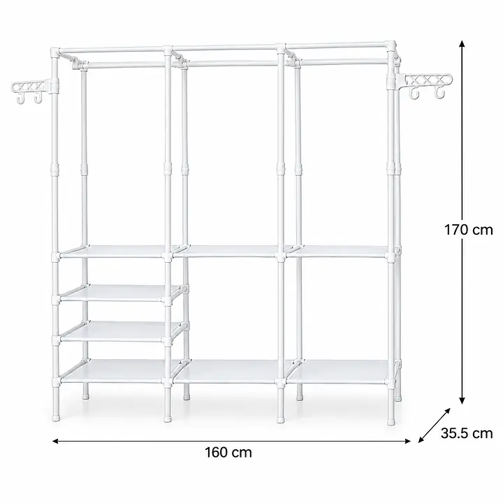 Modular Garment Rack - Color: white